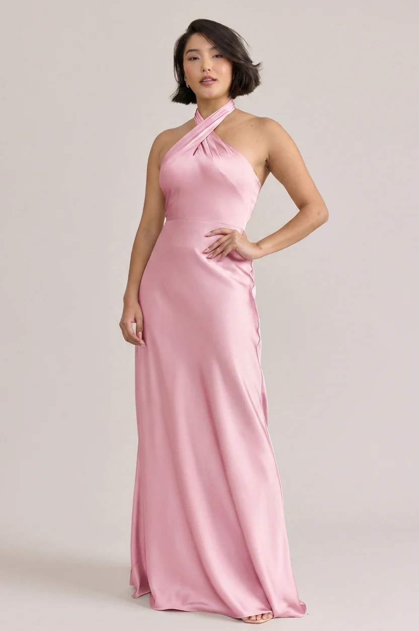 Isla Satin Dress | Ready To Ship | Perfect Pink