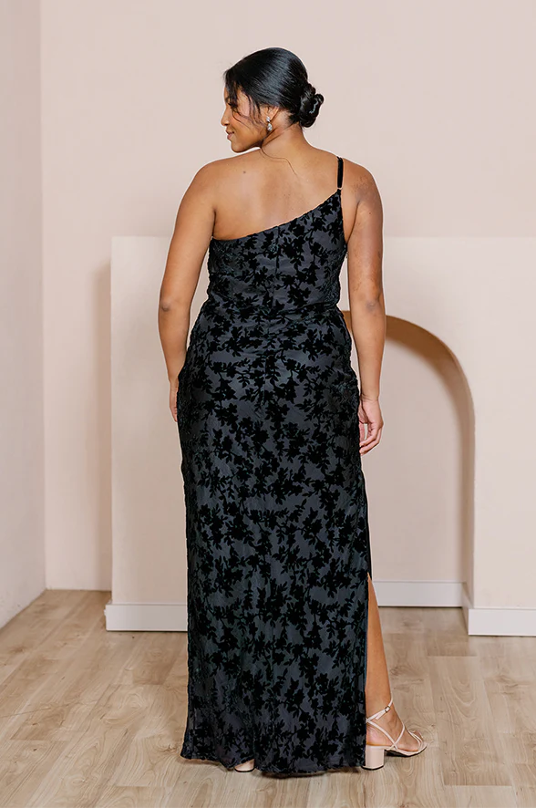 Jade Floral Burnout Velvet Dress | Made To Order - Image 20
