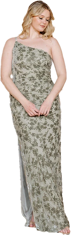 Jade Floral Burnout Velvet Dress | Made To Order - Image 30