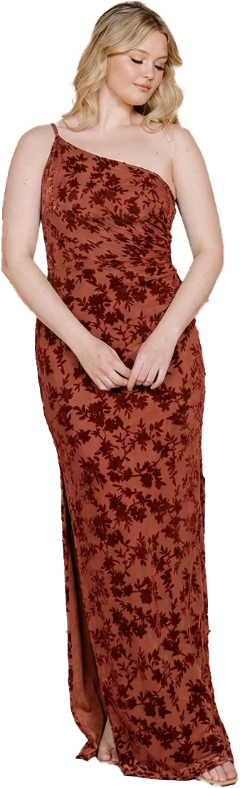 Jade Floral Burnout Velvet Dress | Made To Order - Image 32