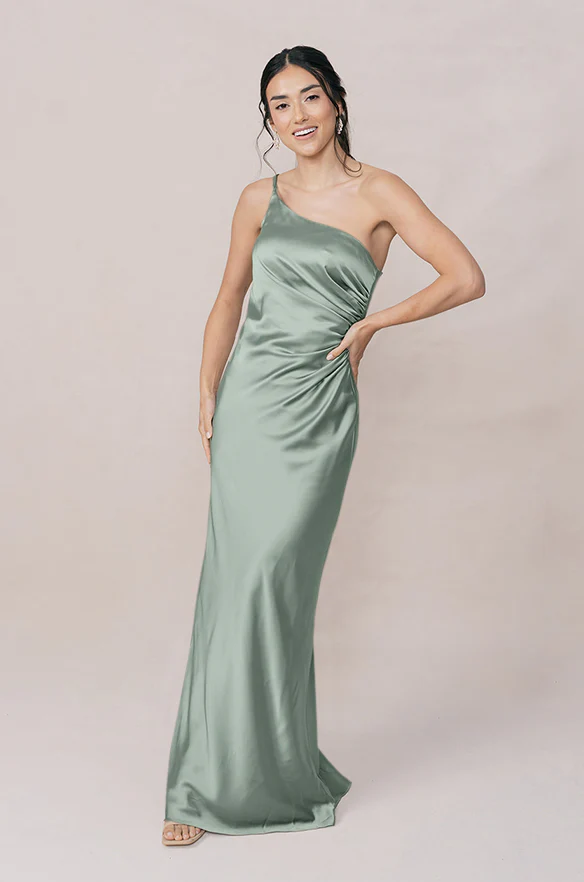Jade Satin Dress | Made To Order - Image 141
