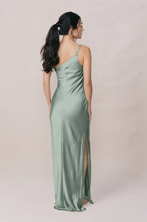 Jade Satin Dress | Made To Order - Image 142