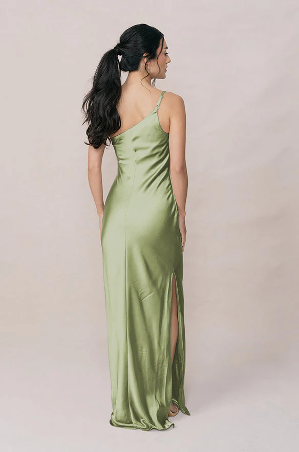 Jade Satin Dress | Made To Order - Image 159