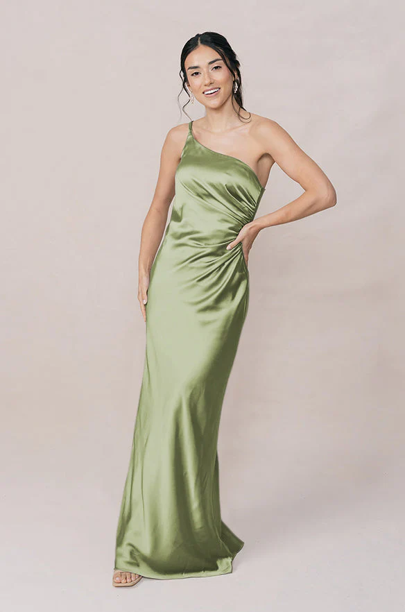 Jade Satin Dress | Made To Order - Image 160