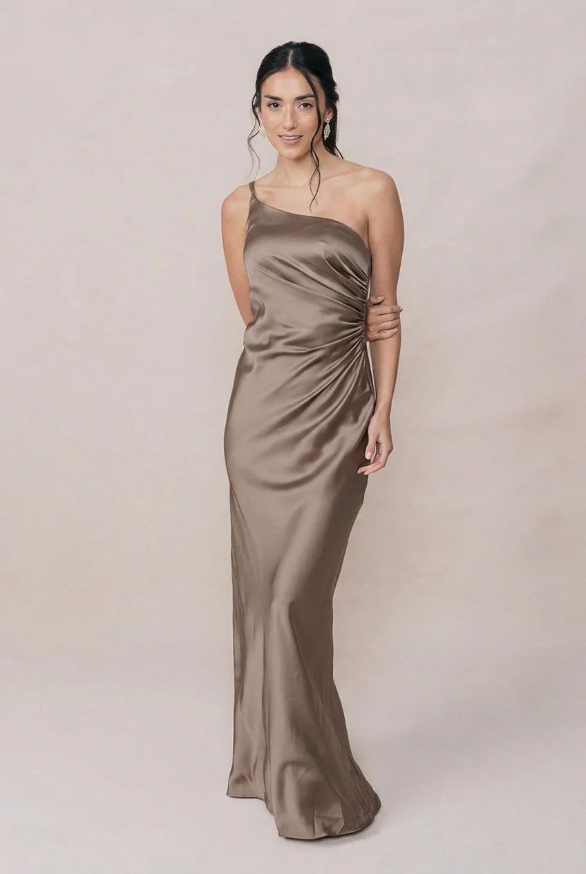 Jade Satin Dress | Made To Order - Image 174