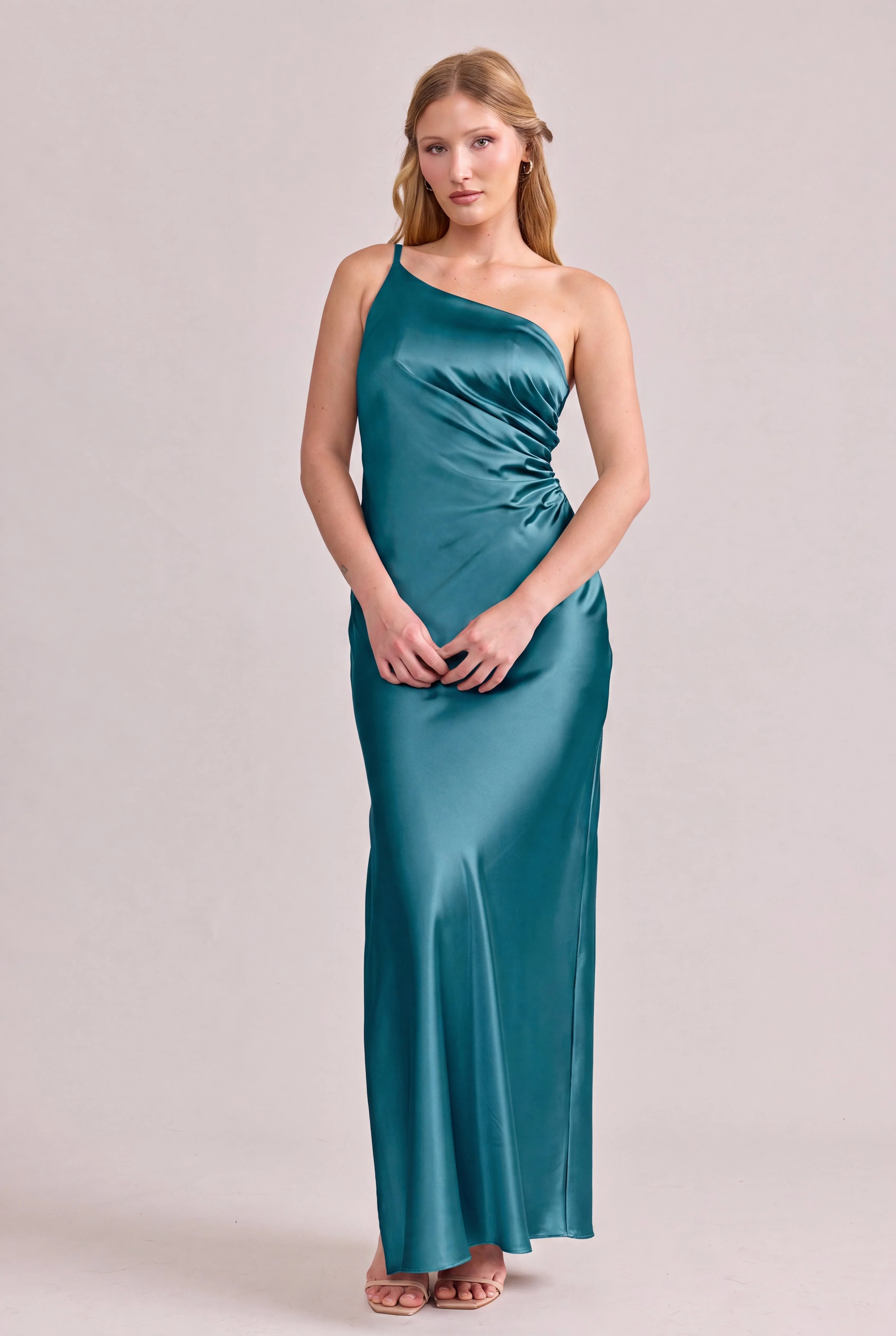 Jade Satin Dress | Made To Order - Image 182