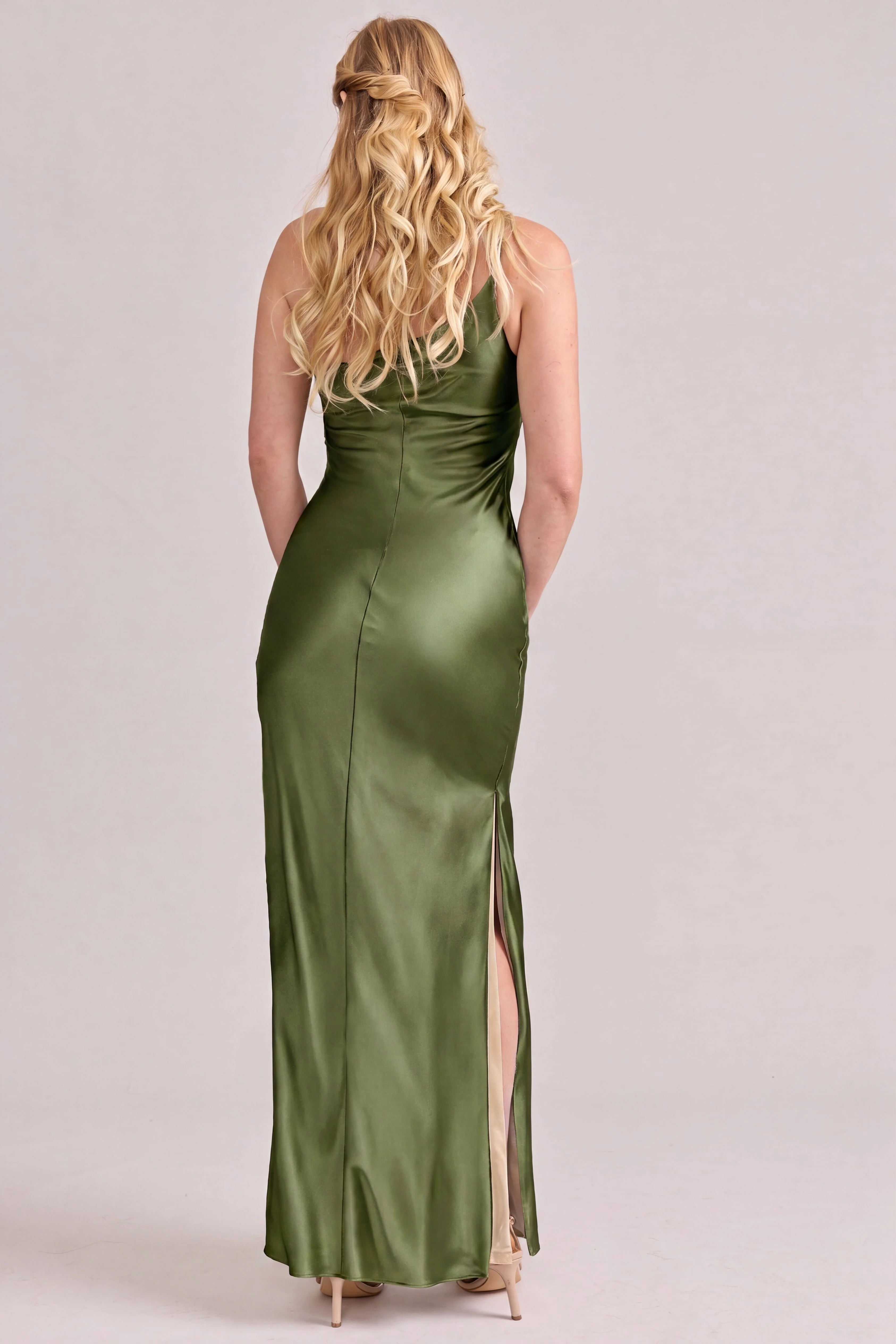 Jade Satin Dress | Made To Order - Image 186