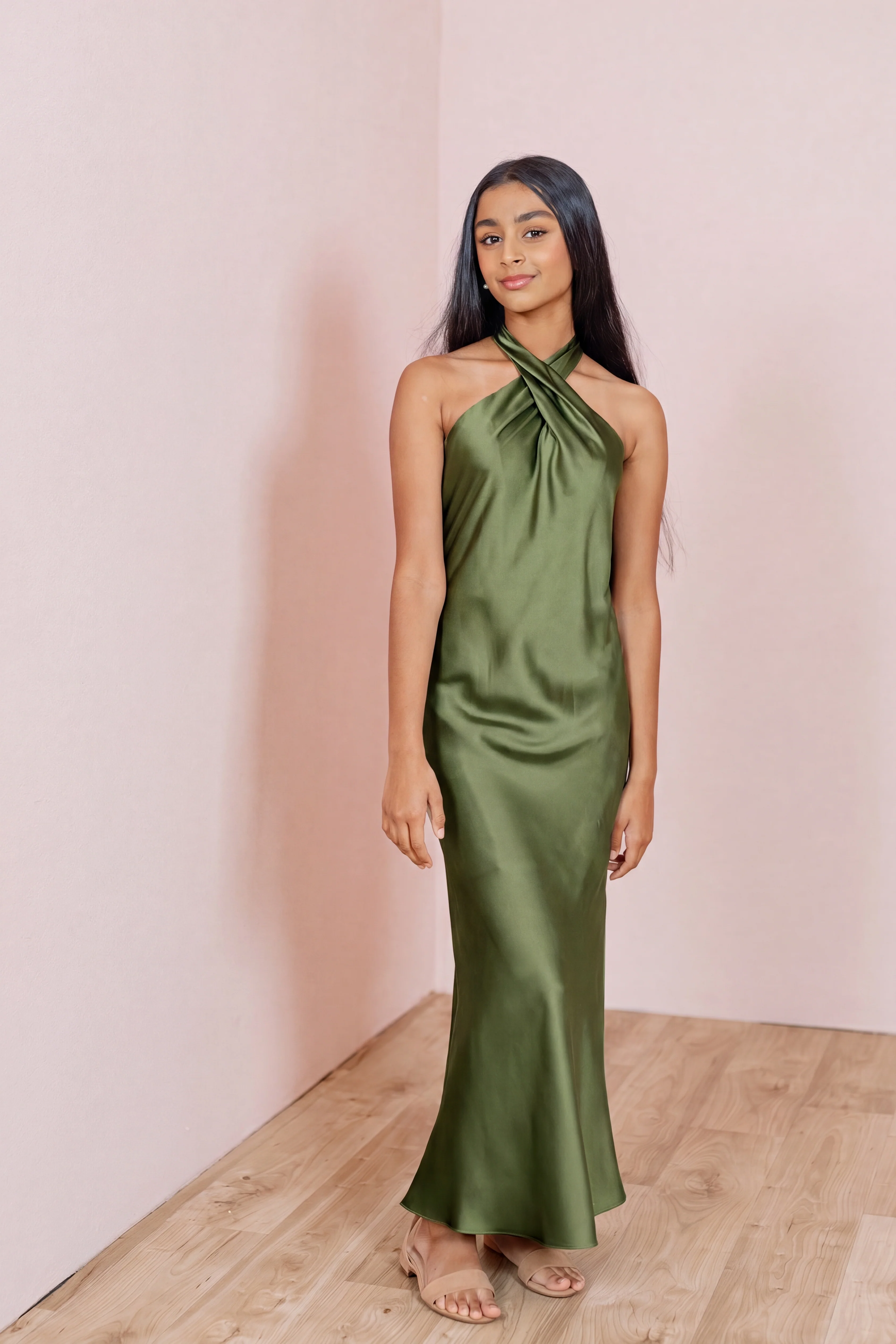 Juniors Athena Satin Dress | Made To Order - Image 92