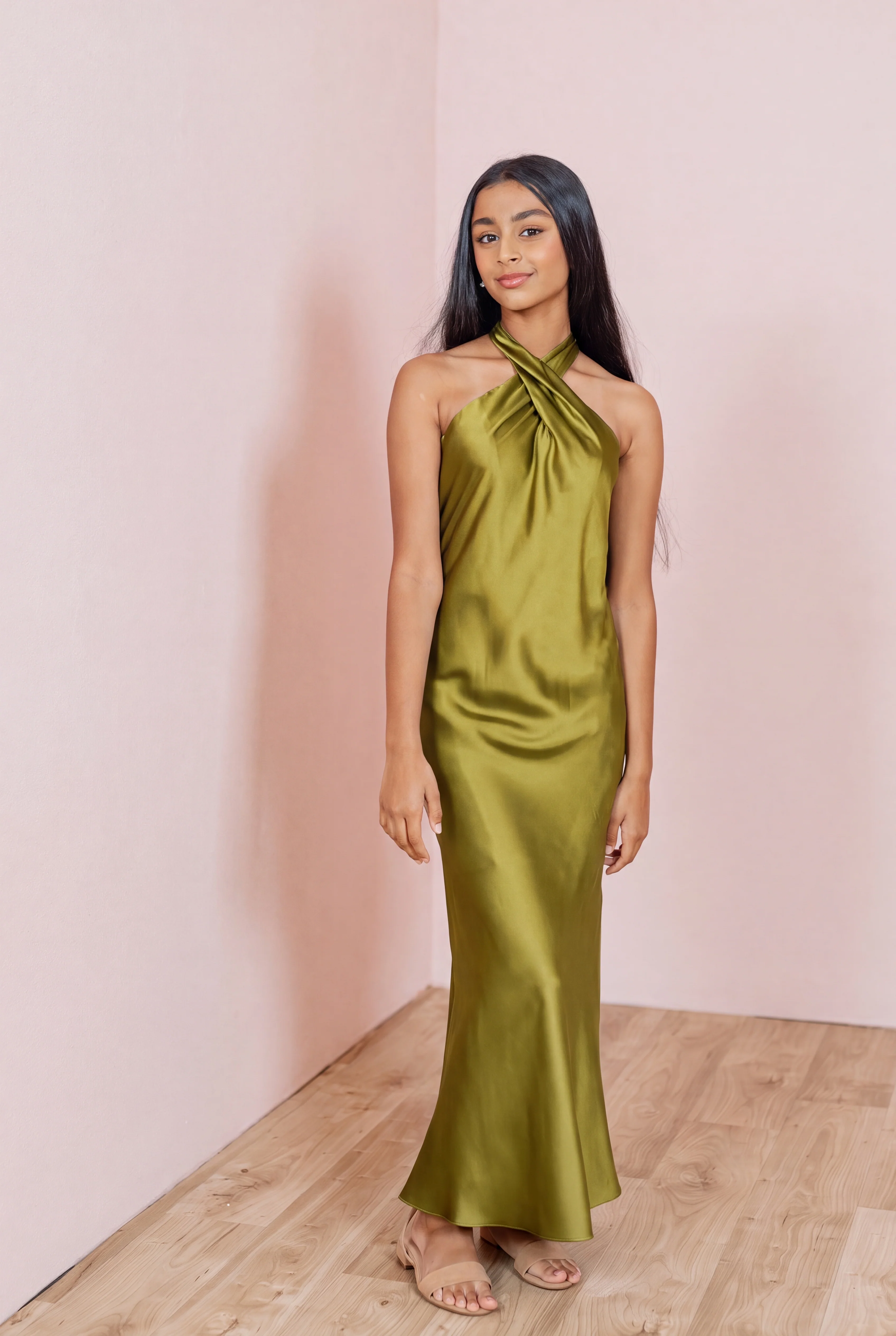 Juniors Athena Satin Dress | Made To Order - Image 97