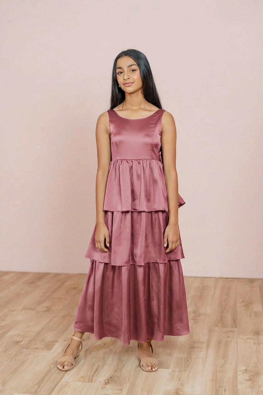 Juniors Georgia Satin Dress | Made To Order - Image 112