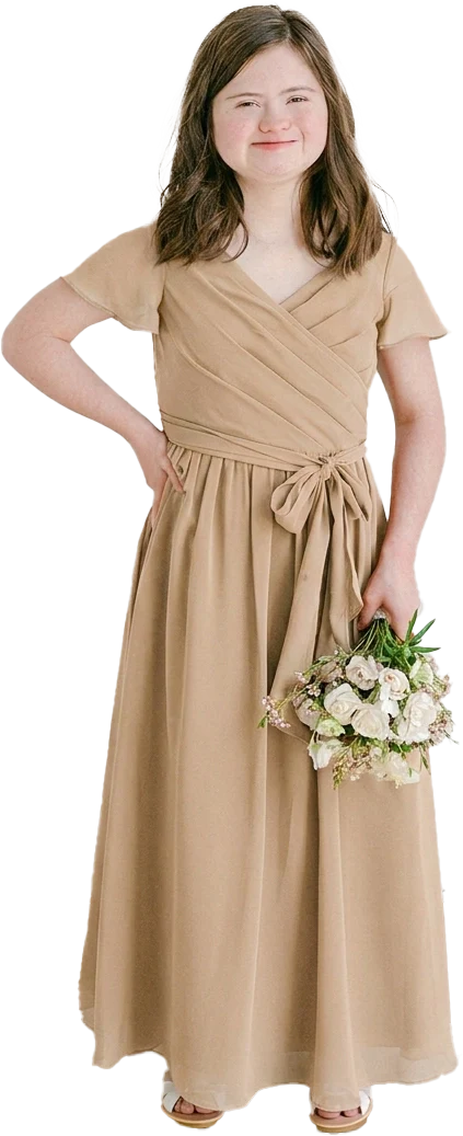 Juniors Harper Chiffon Faux Wrap Dress | Made To Order - Image 113