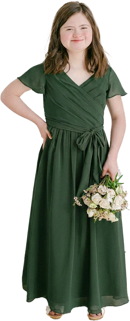 Juniors Harper Chiffon Faux Wrap Dress | Made To Order - Image 116