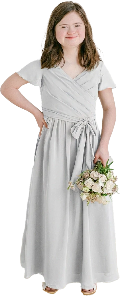 Juniors Harper Chiffon Faux Wrap Dress | Made To Order - Image 149