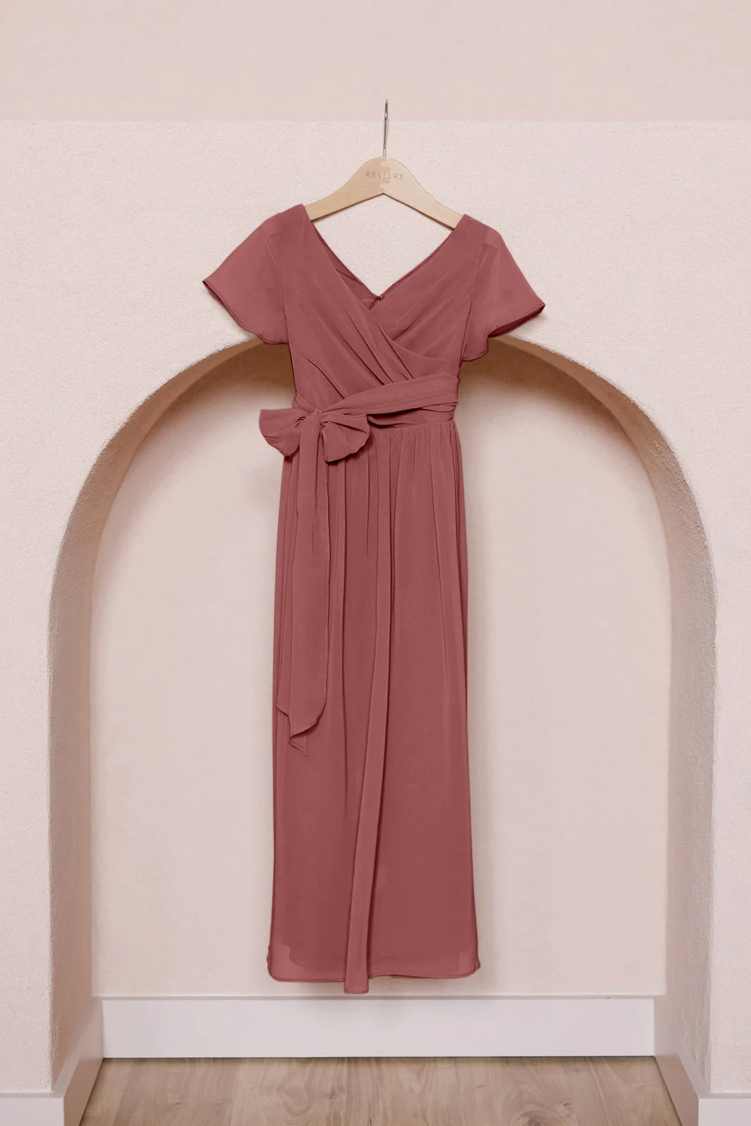 Juniors Harper Chiffon Faux Wrap Dress | Made To Order - Image 18