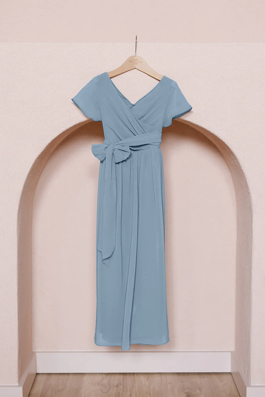 Juniors Harper Chiffon Faux Wrap Dress | Made To Order - Image 23