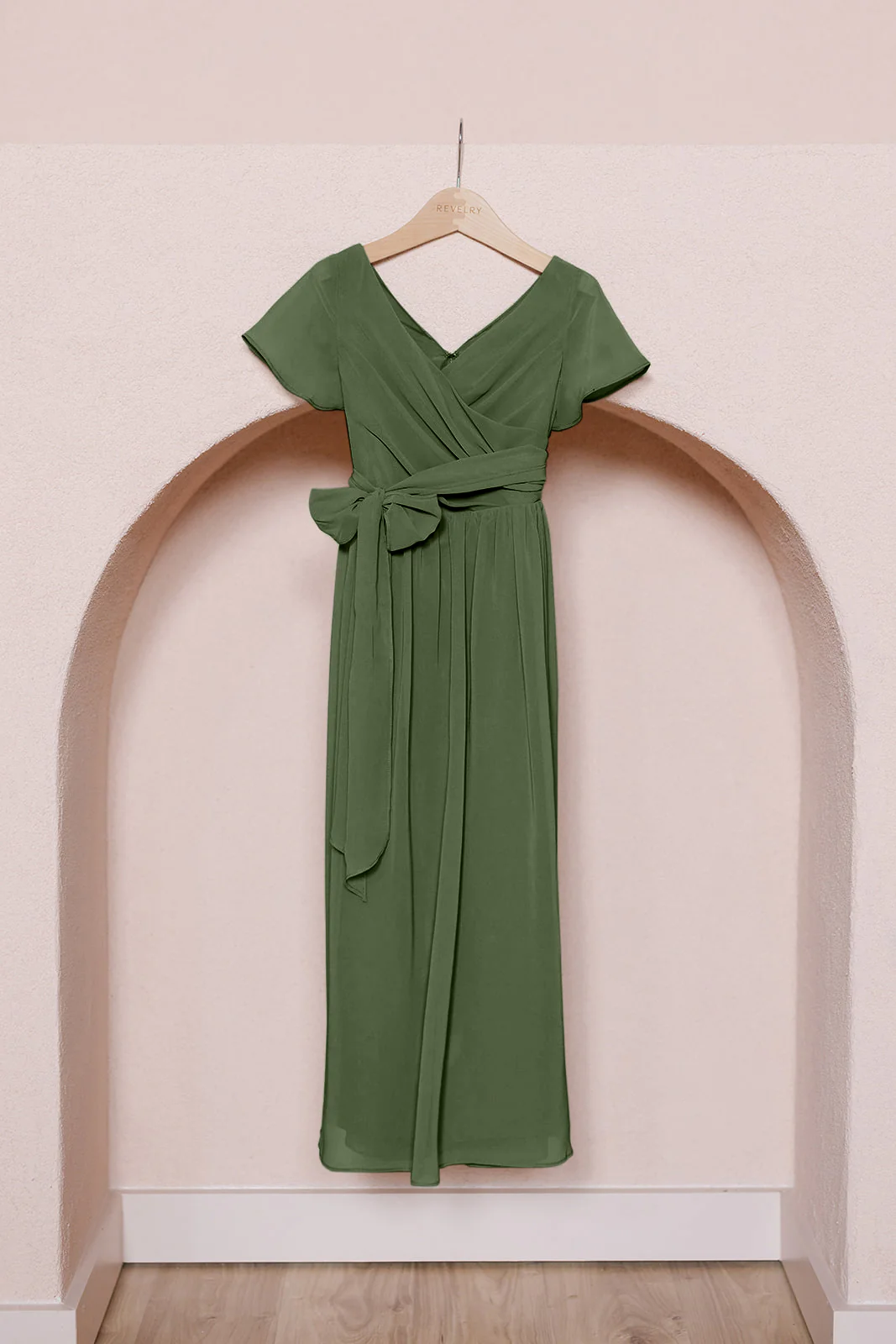 Juniors Harper Chiffon Faux Wrap Dress | Made To Order - Image 25