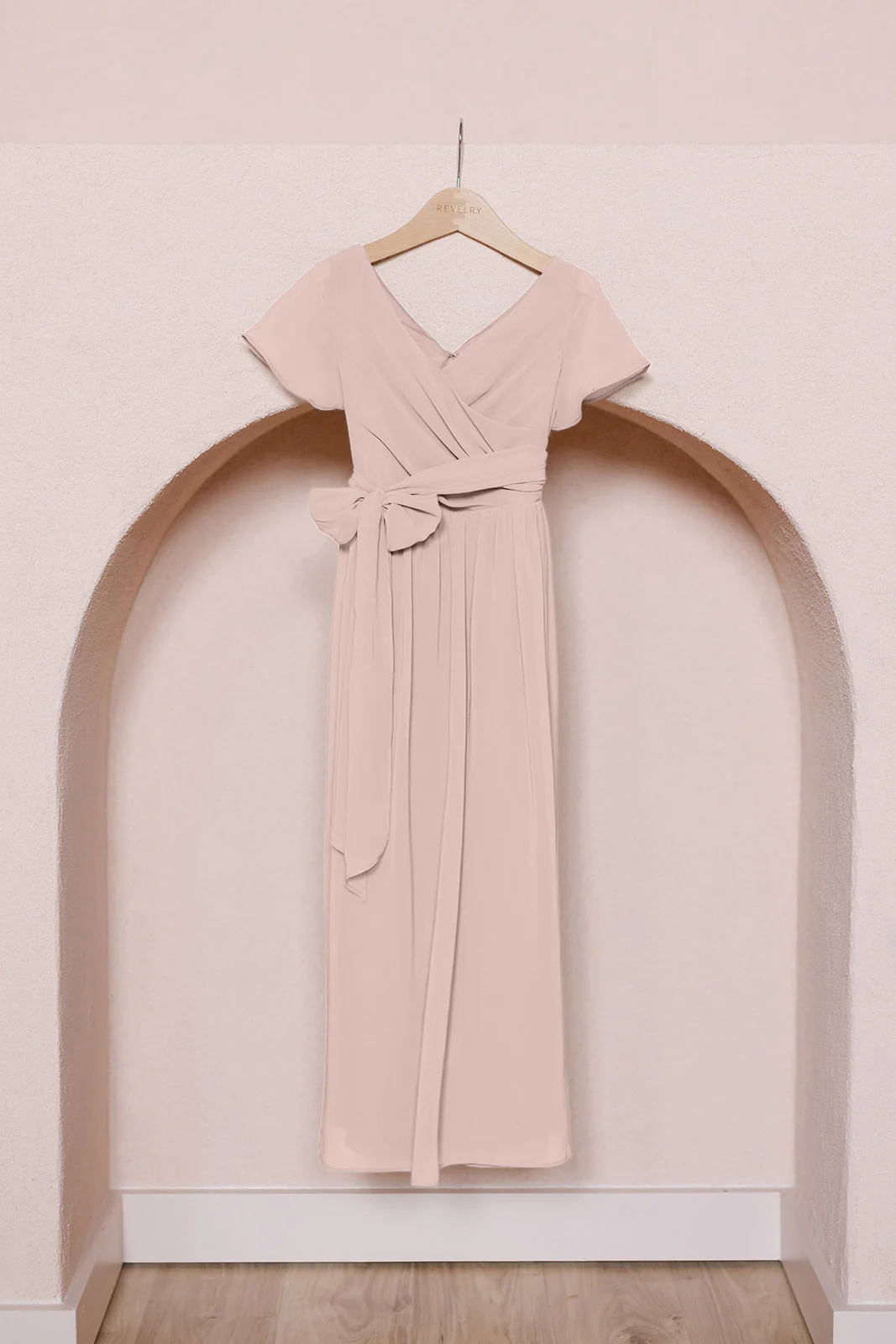 Juniors Harper Chiffon Faux Wrap Dress | Made To Order - Image 35