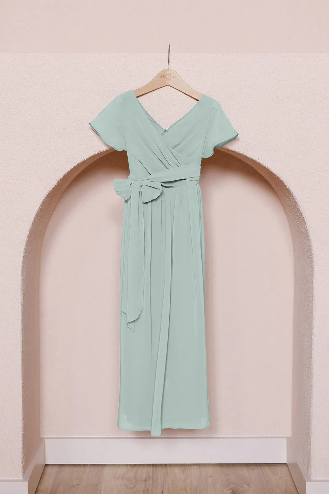 Juniors Harper Chiffon Faux Wrap Dress | Made To Order - Image 36