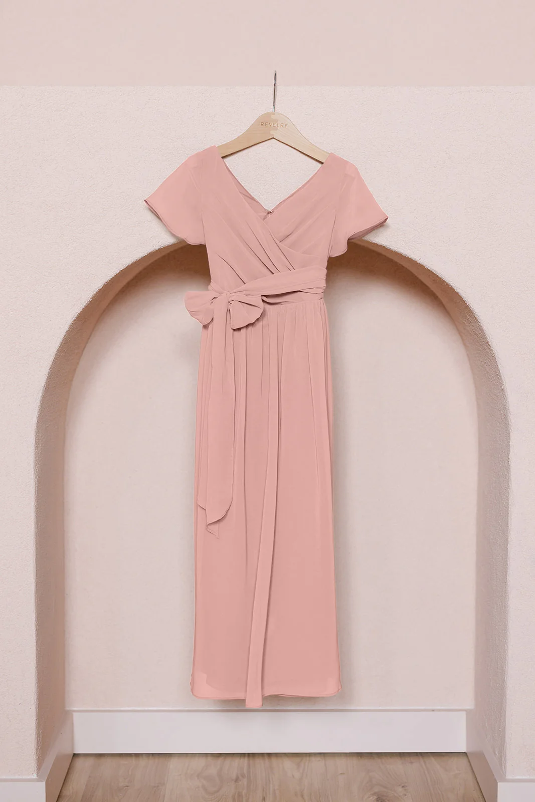 Juniors Harper Chiffon Faux Wrap Dress | Made To Order - Image 37