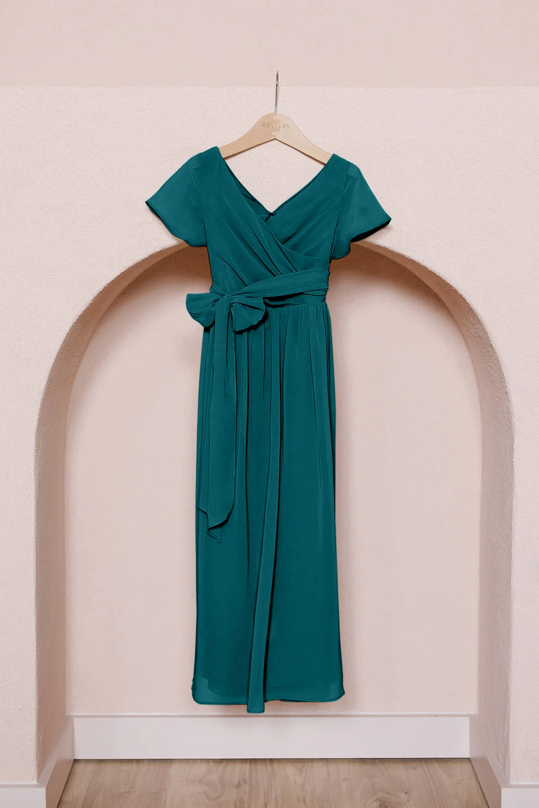 Juniors Harper Chiffon Faux Wrap Dress | Made To Order - Image 41