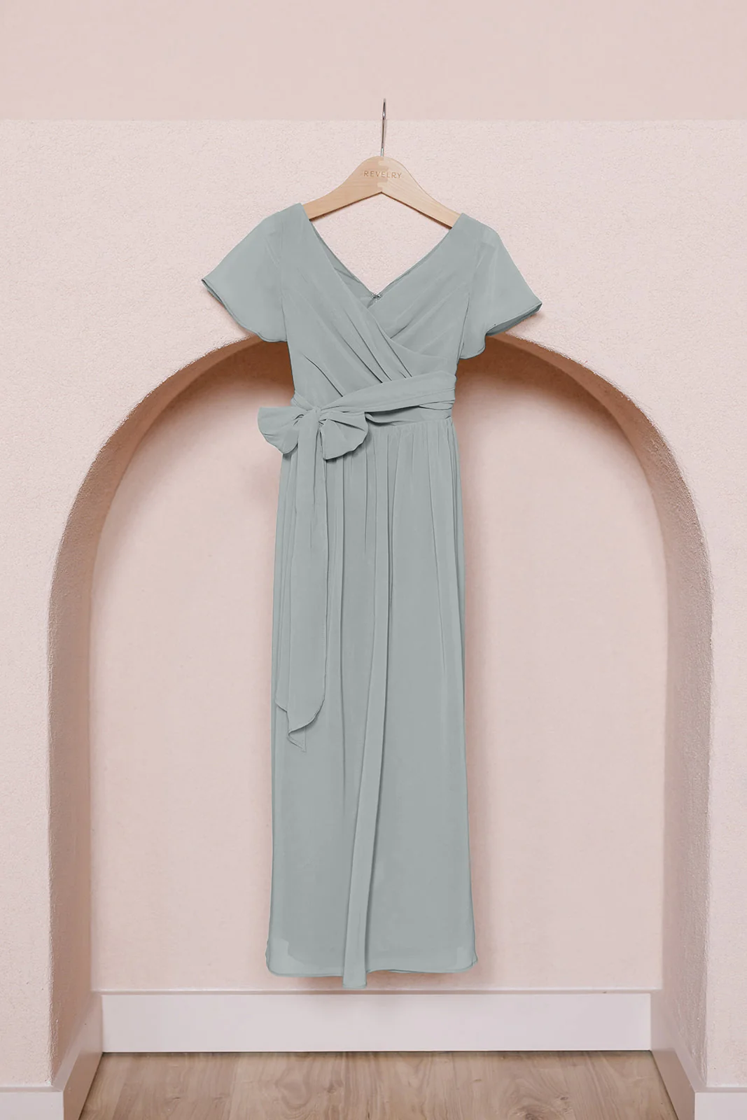 Juniors Harper Chiffon Faux Wrap Dress | Made To Order - Image 47
