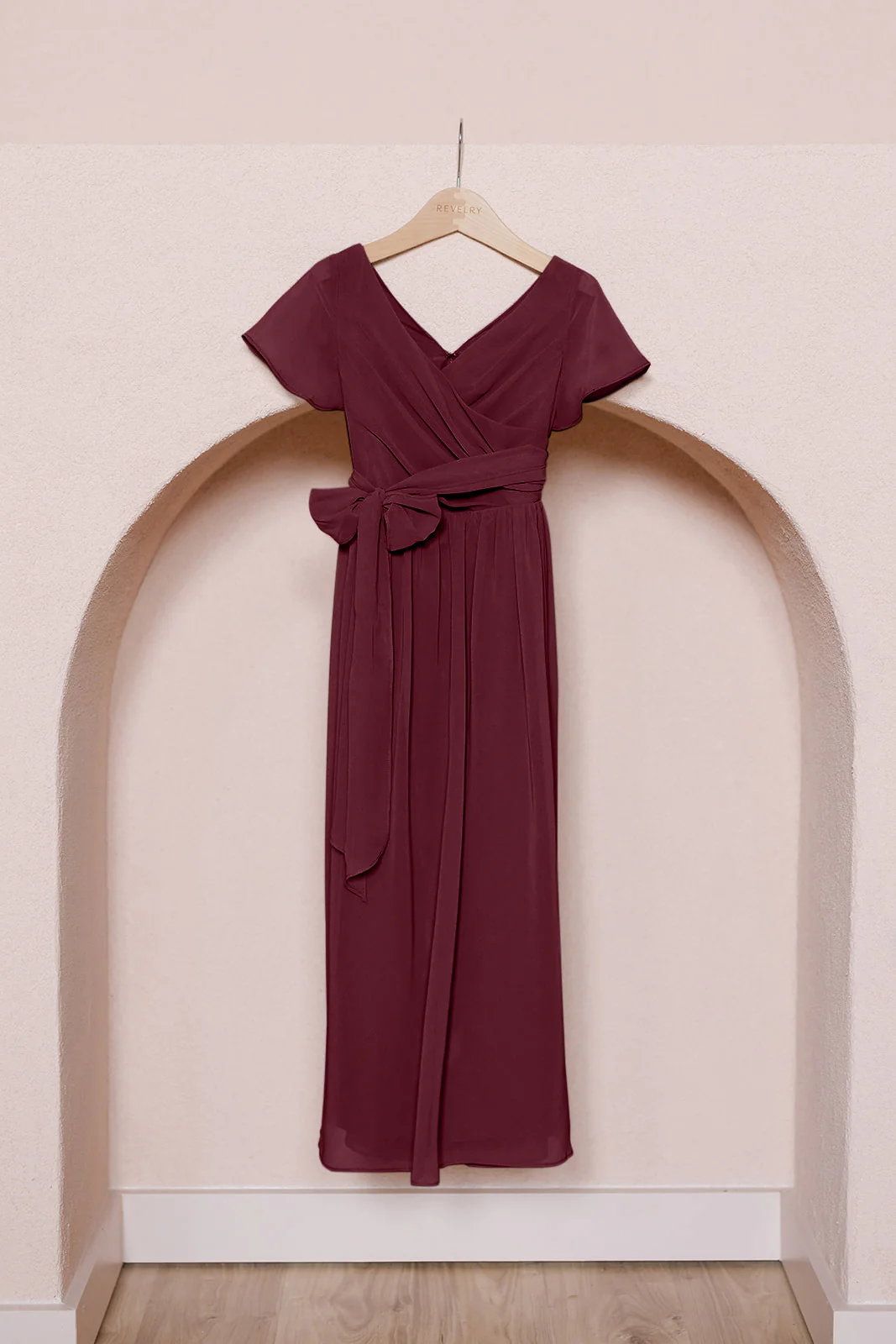 Juniors Harper Chiffon Faux Wrap Dress | Made To Order - Image 57