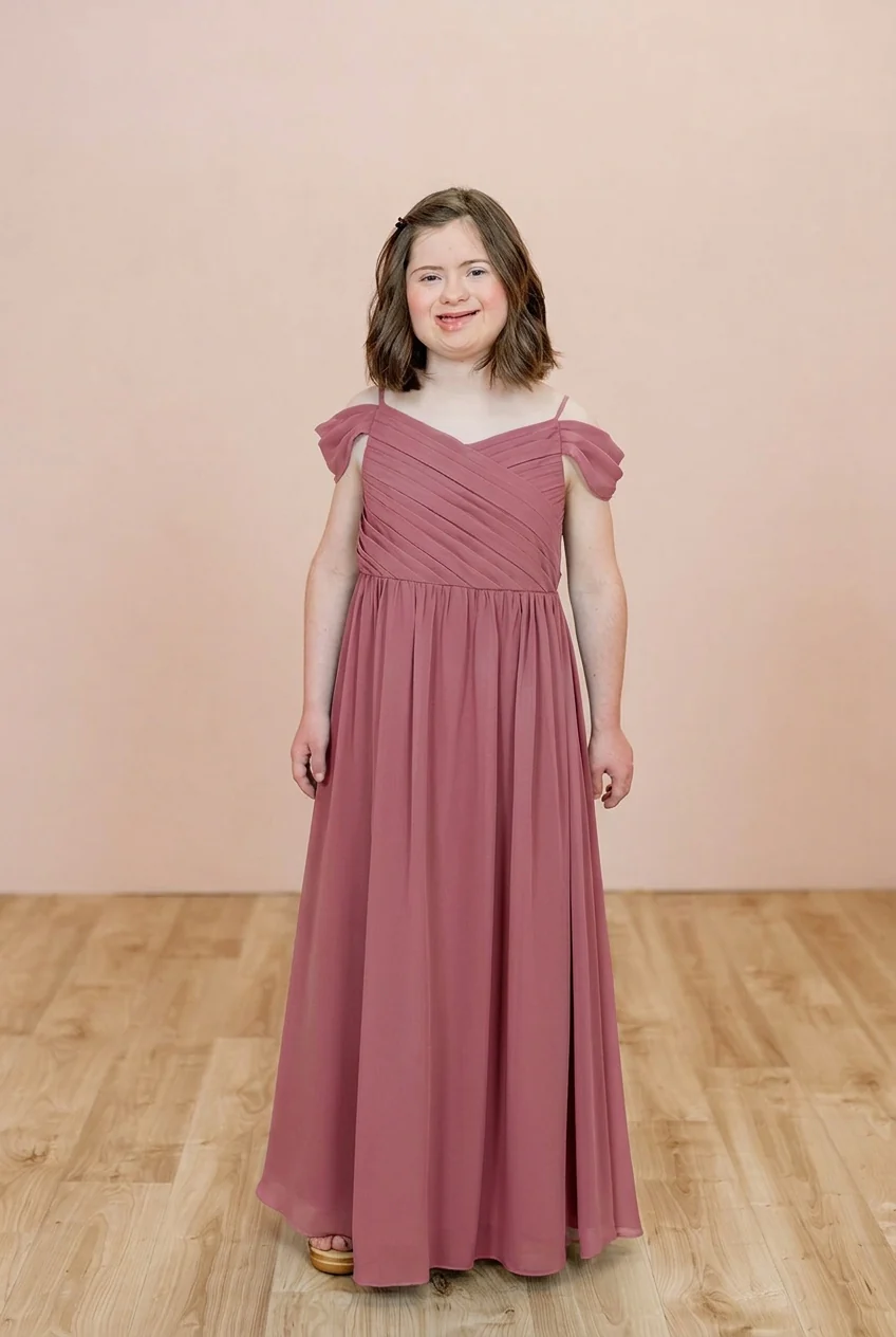 Juniors Lily Chiffon Dress | Made To Order - Image 110