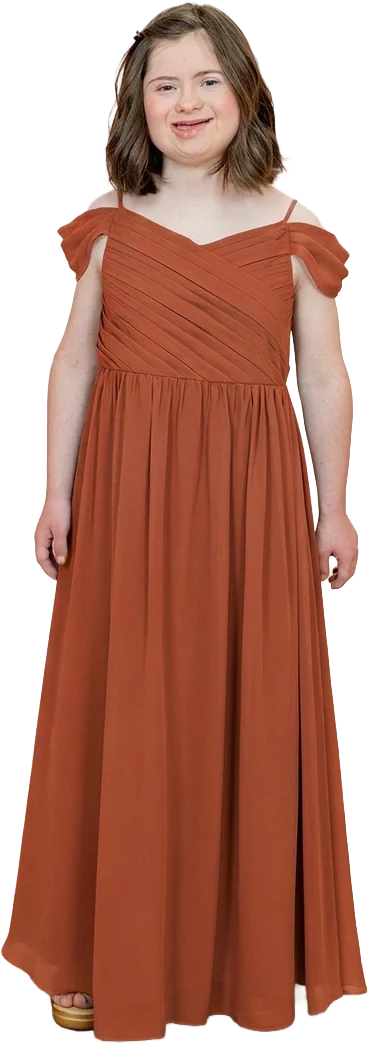 Juniors Lily Chiffon Dress | Made To Order - Image 155