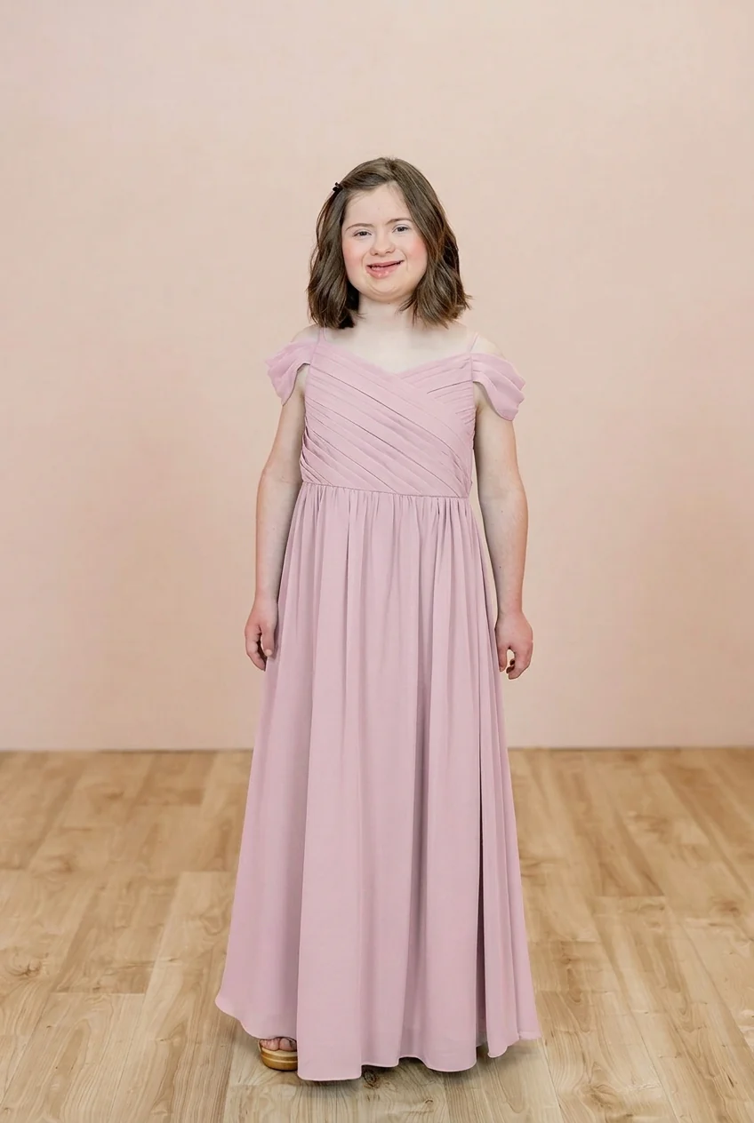 Juniors Lily Chiffon Dress | Made To Order - Image 76