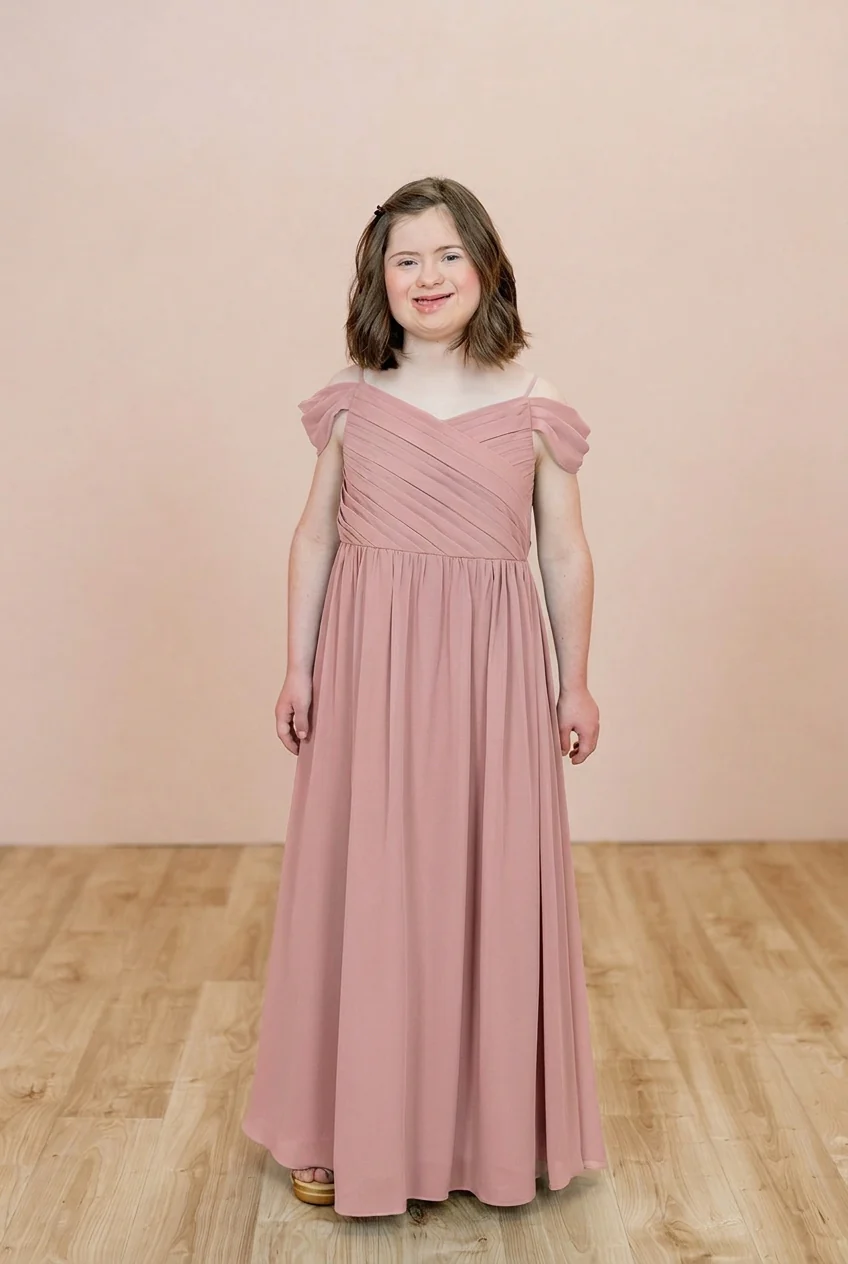 Juniors Lily Chiffon Dress | Made To Order - Image 79