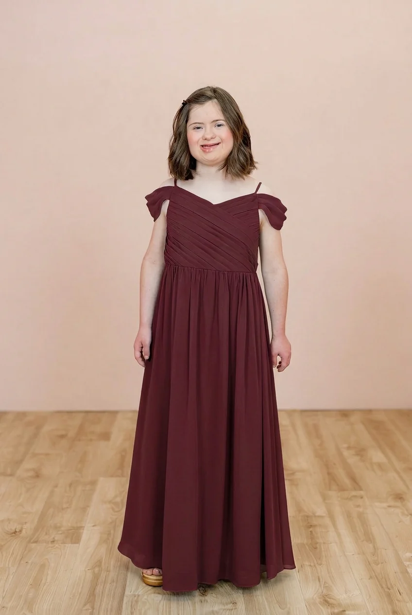 Juniors Lily Chiffon Dress | Made To Order - Image 80