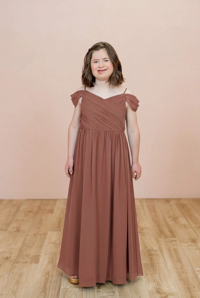 Juniors Lily Chiffon Dress | Made To Order - Image 82
