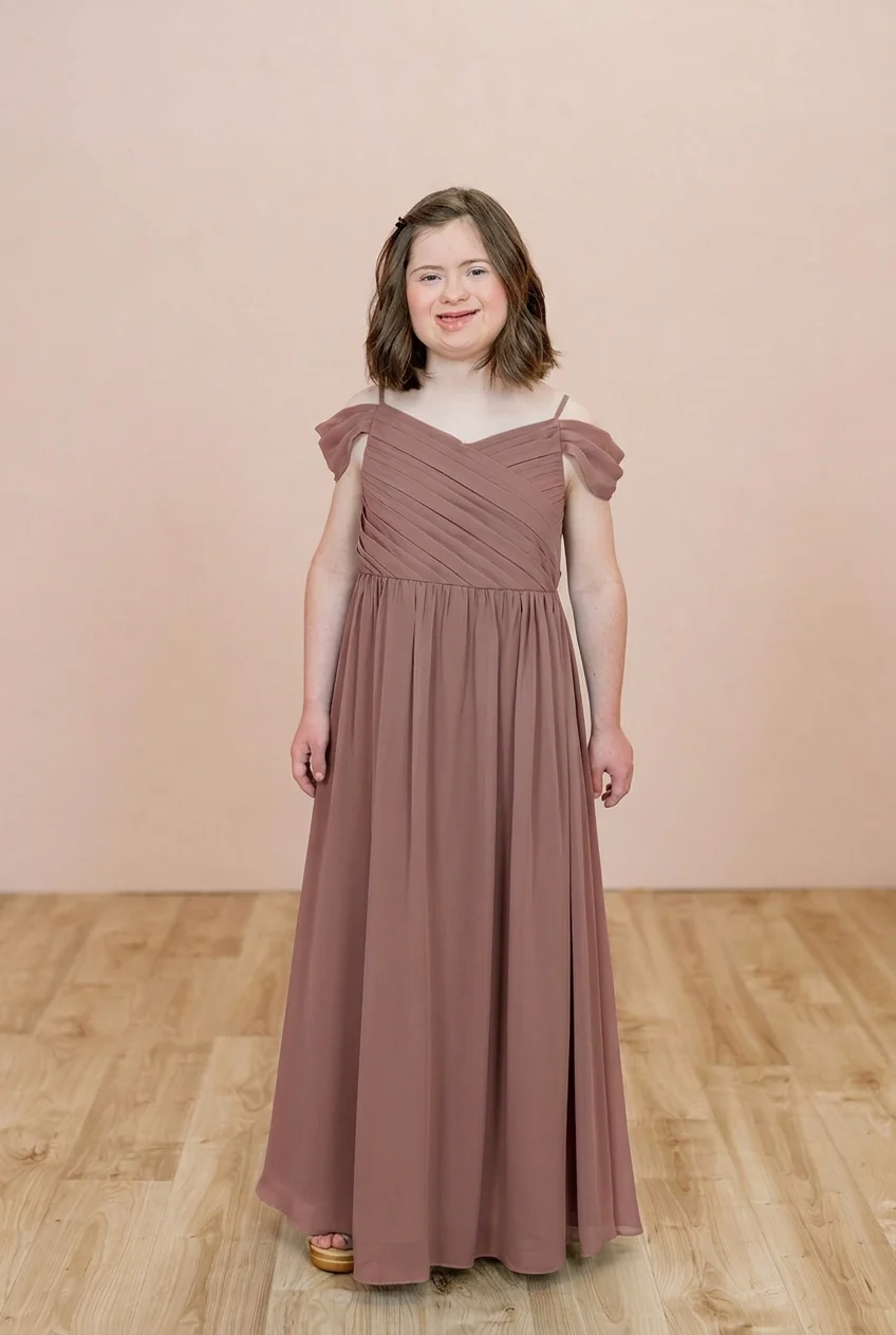 Juniors Lily Chiffon Dress | Made To Order - Image 85