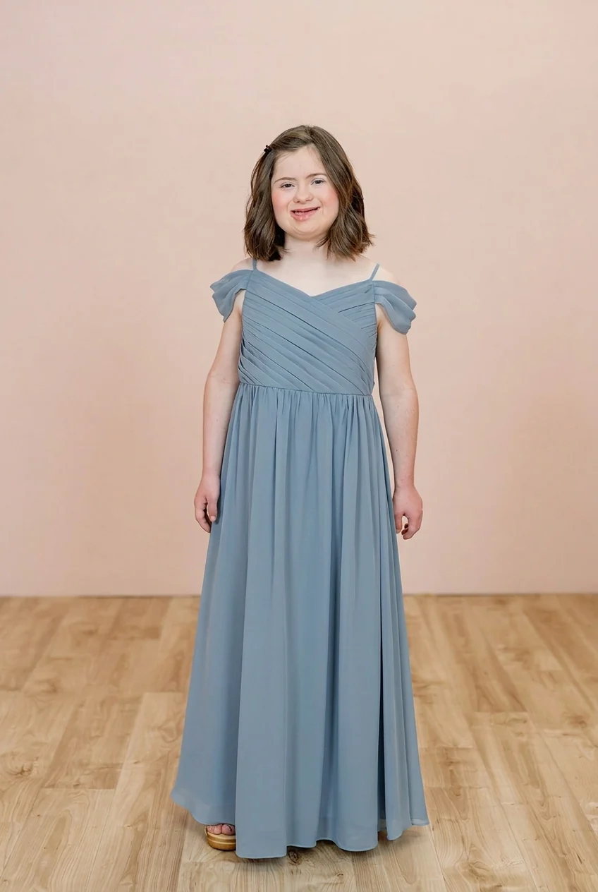 Juniors Lily Chiffon Dress | Made To Order - Image 86