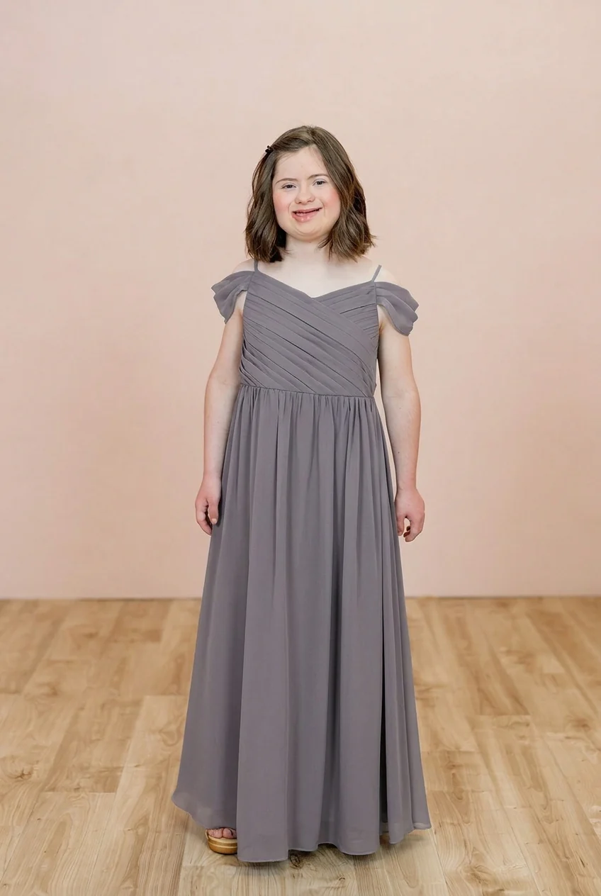 Juniors Lily Chiffon Dress | Made To Order - Image 87
