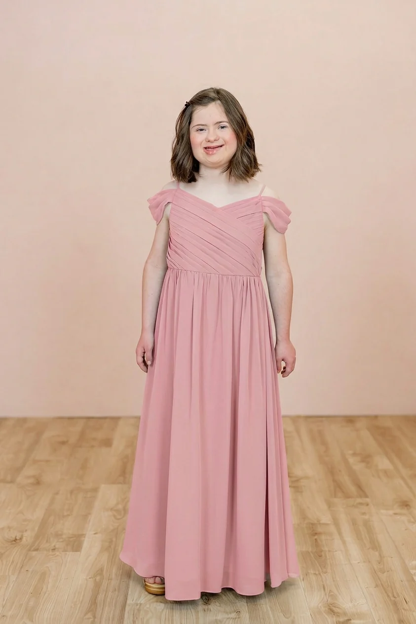 Juniors Lily Chiffon Dress | Made To Order - Image 90