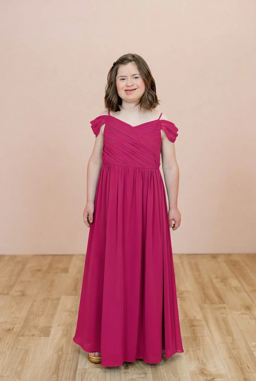 Juniors Lily Chiffon Dress | Made To Order - Image 92