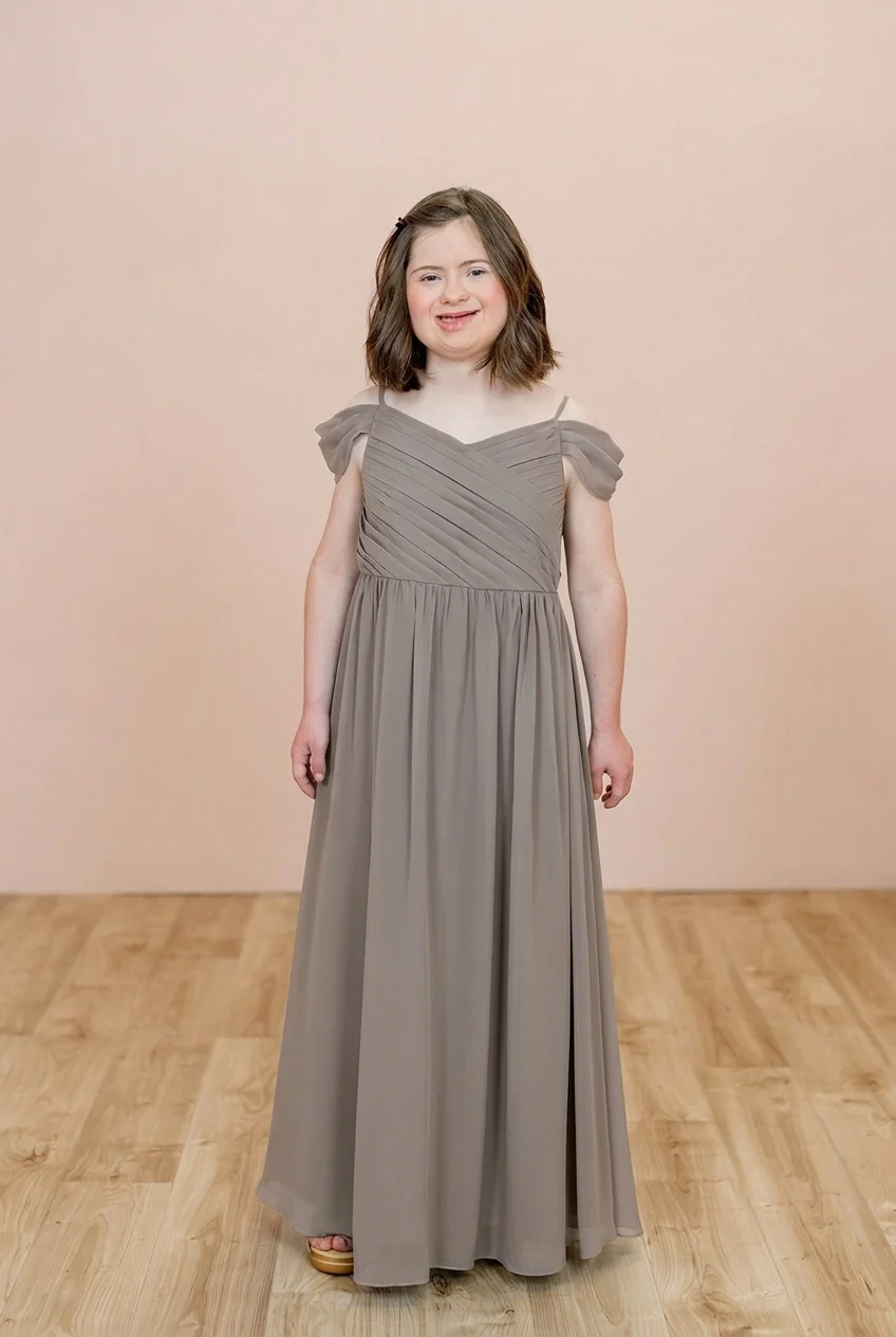 Juniors Lily Chiffon Dress | Made To Order - Image 93