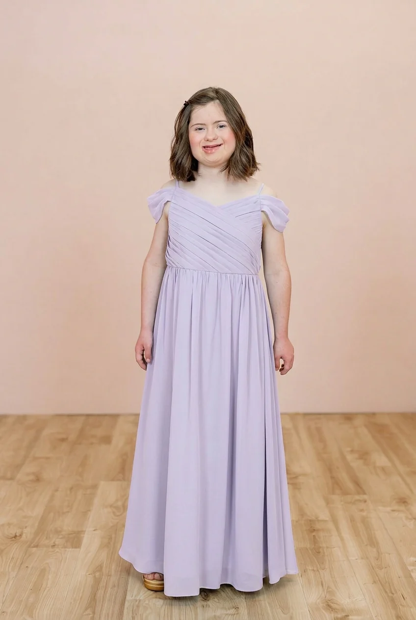 Juniors Lily Chiffon Dress | Made To Order - Image 95