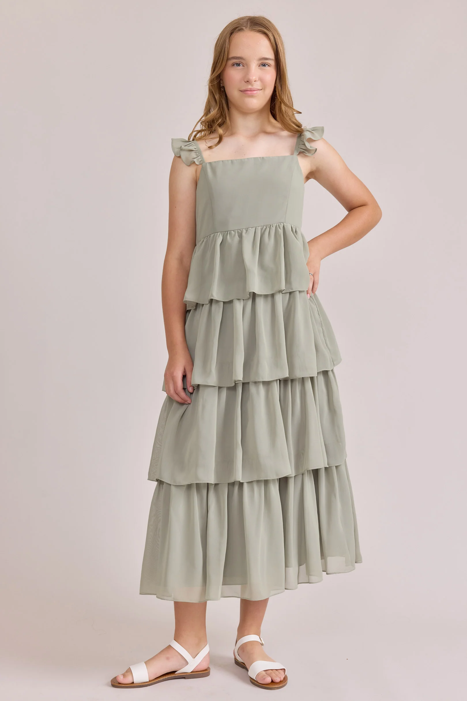 Juniors Poppy Chiffon Dress | Made To Order