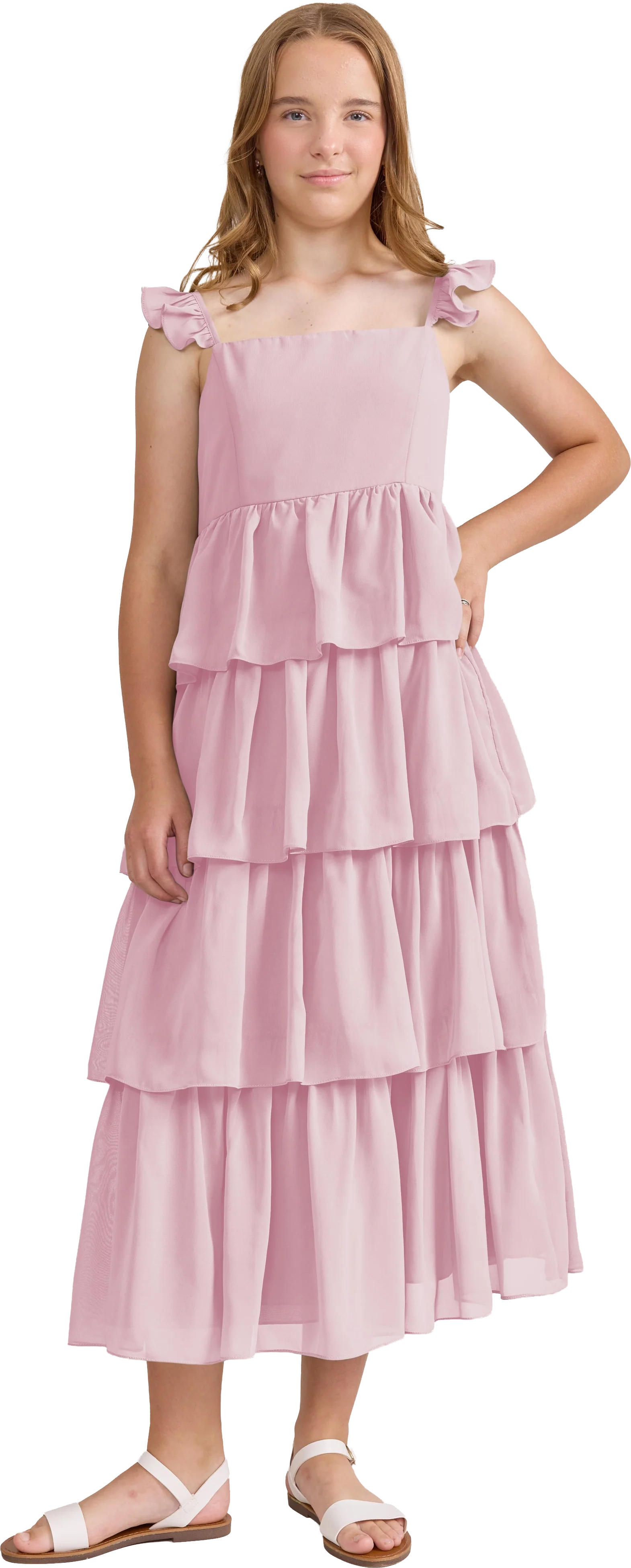 Juniors Poppy Chiffon Dress | Made To Order - Image 101