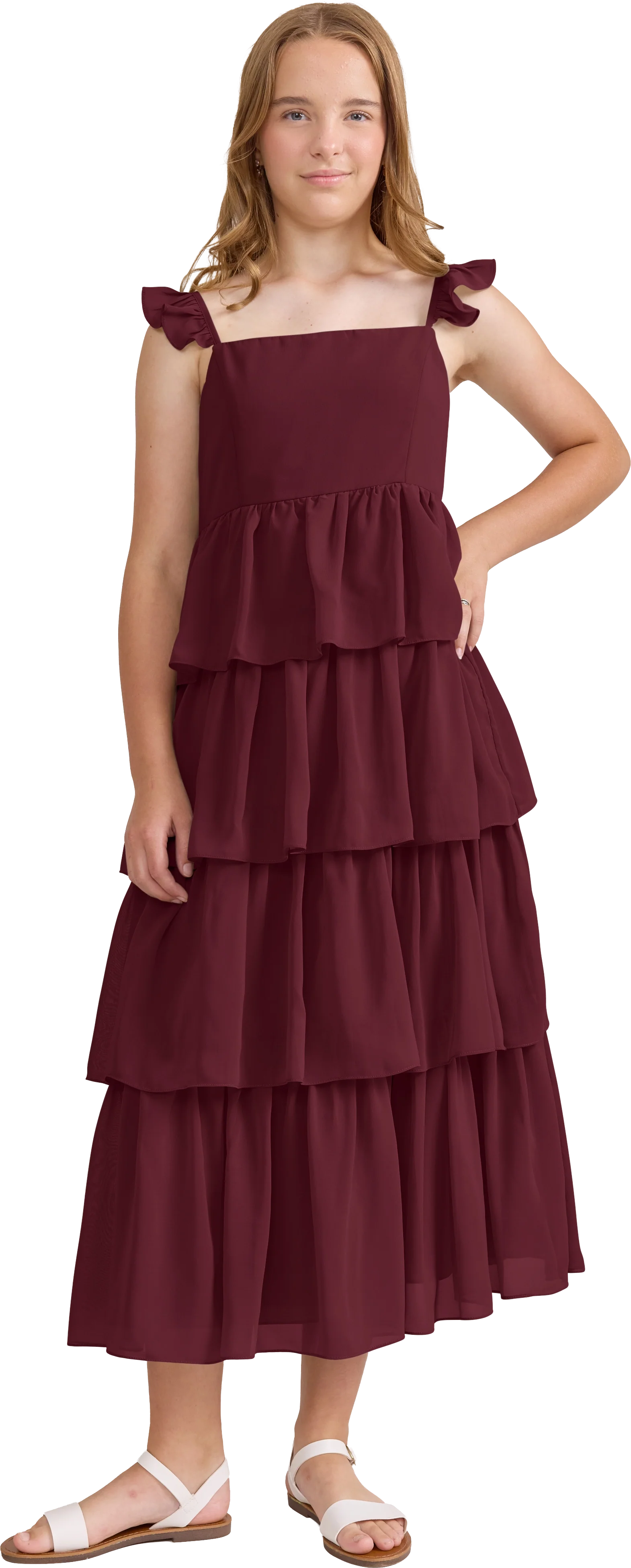 Juniors Poppy Chiffon Dress | Made To Order - Image 102