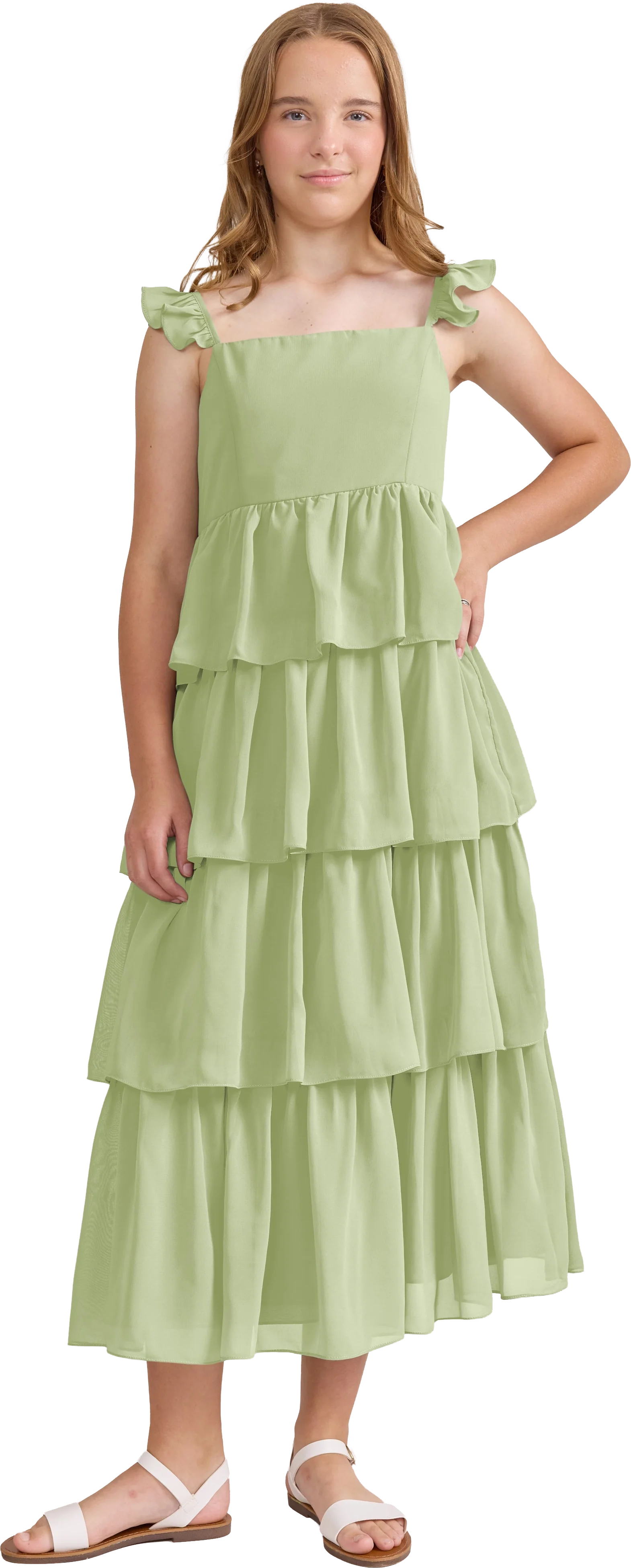 Juniors Poppy Chiffon Dress | Made To Order - Image 103