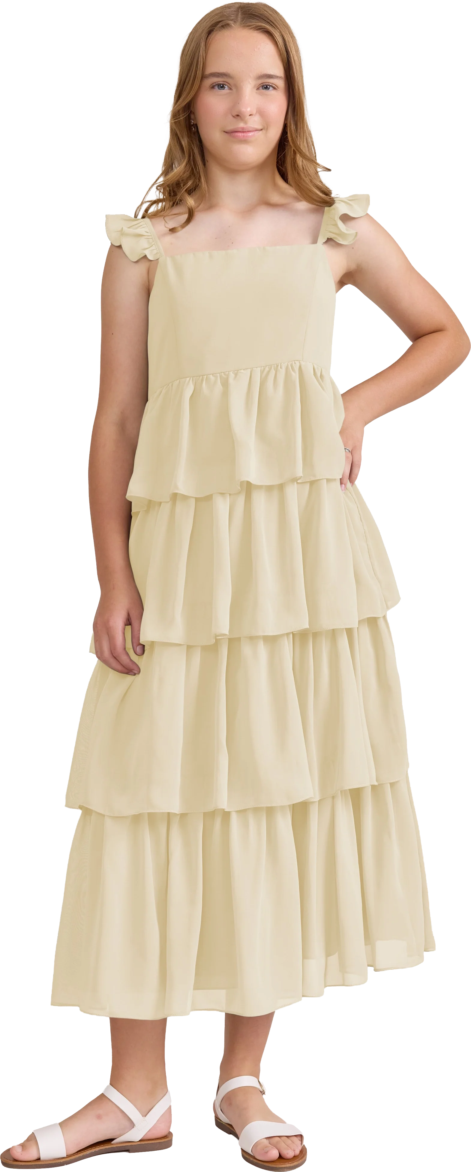 Juniors Poppy Chiffon Dress | Made To Order - Image 105