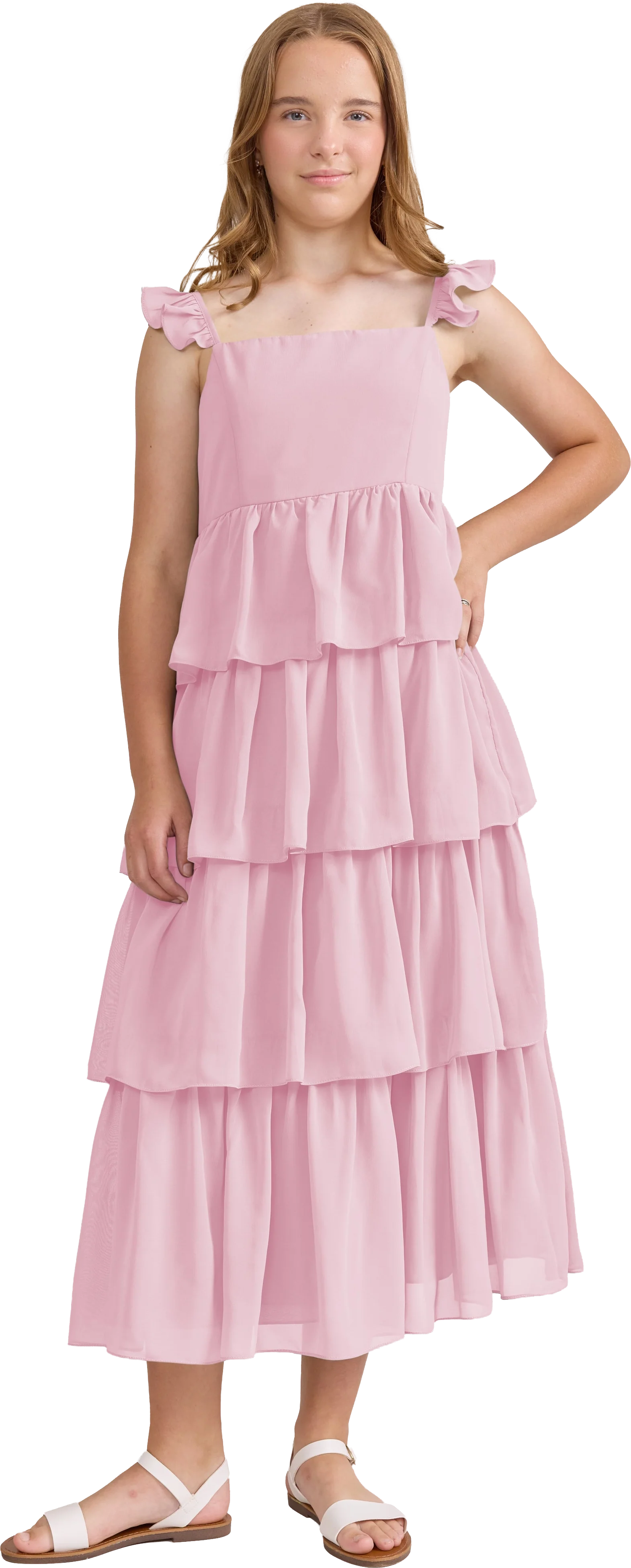Juniors Poppy Chiffon Dress | Made To Order - Image 106