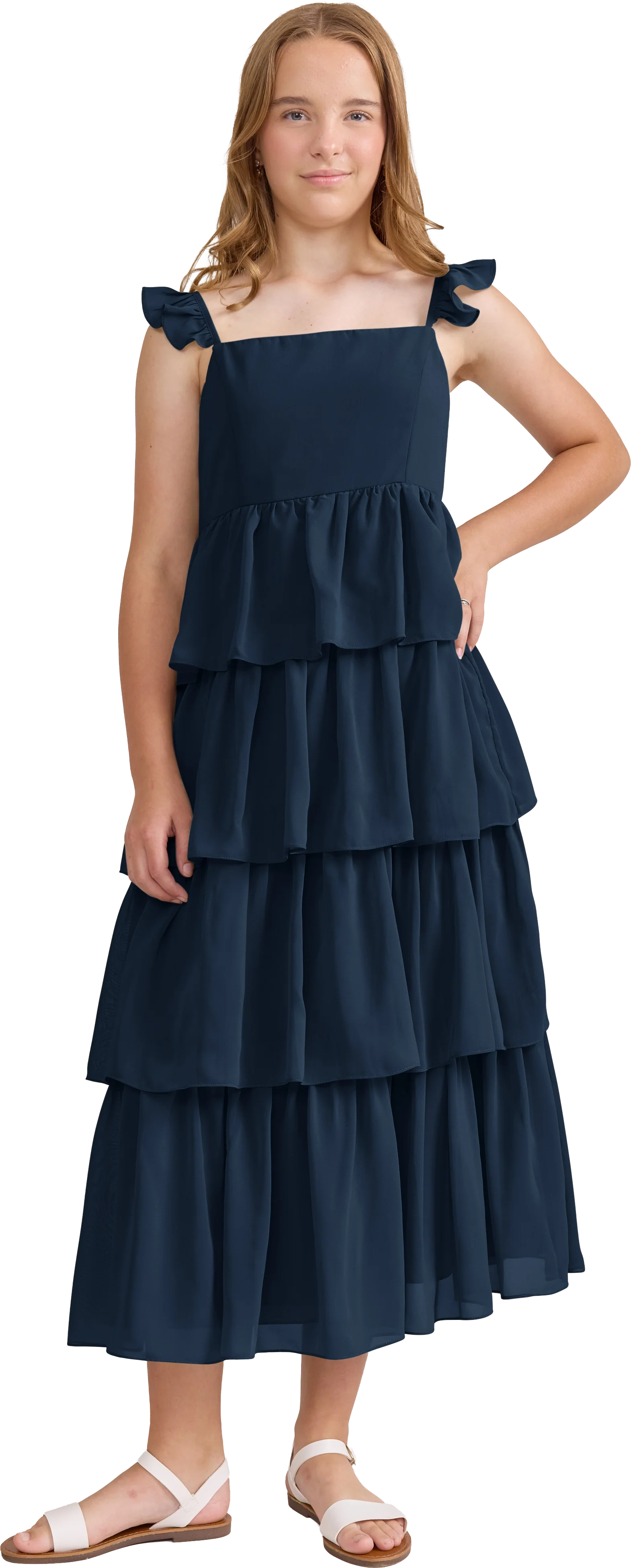 Juniors Poppy Chiffon Dress | Made To Order - Image 108