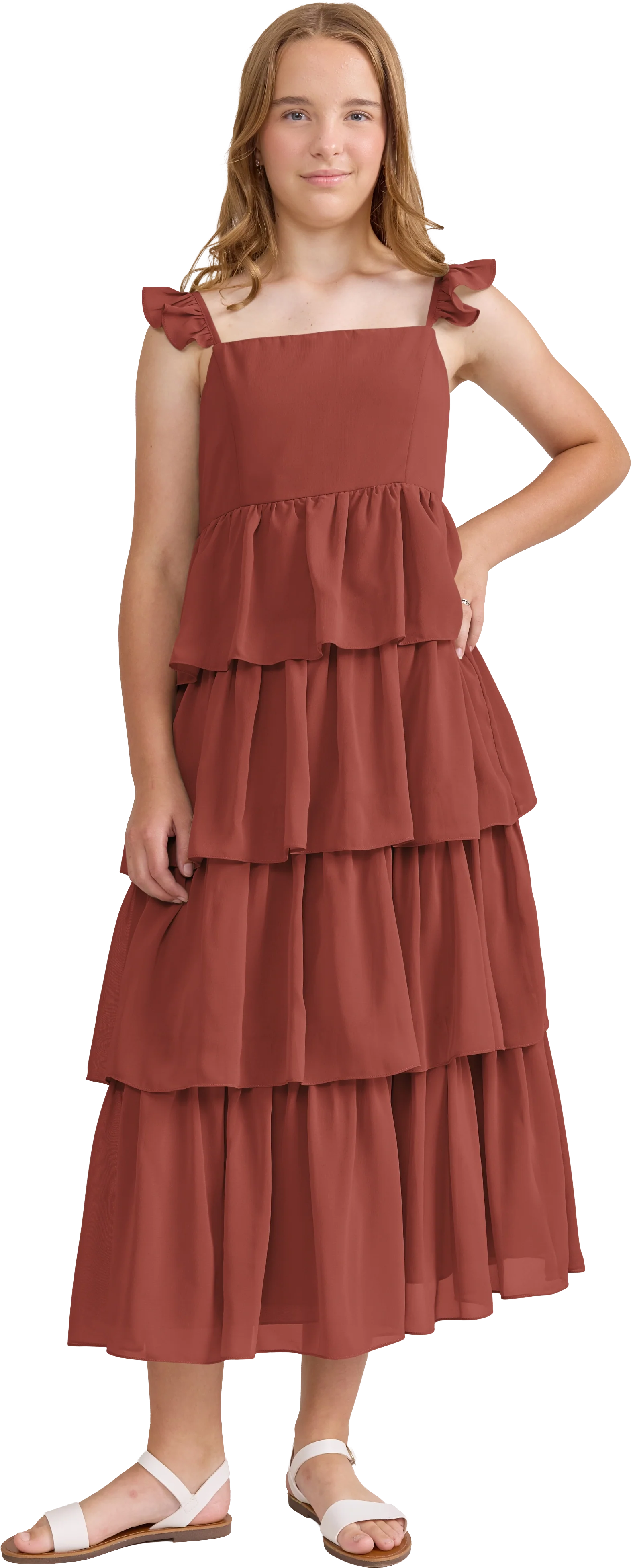 Juniors Poppy Chiffon Dress | Made To Order - Image 116