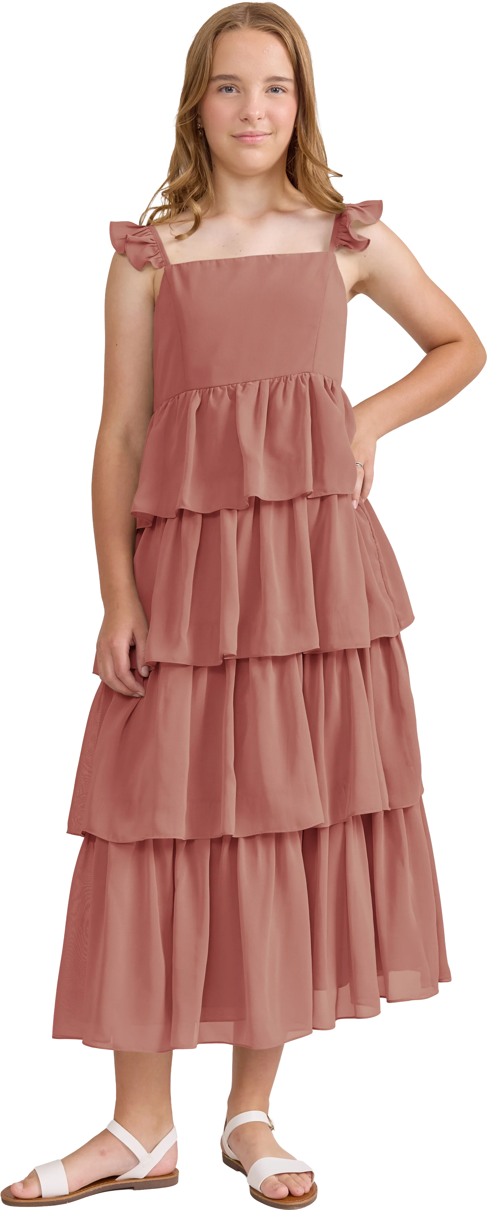 Juniors Poppy Chiffon Dress | Made To Order - Image 119