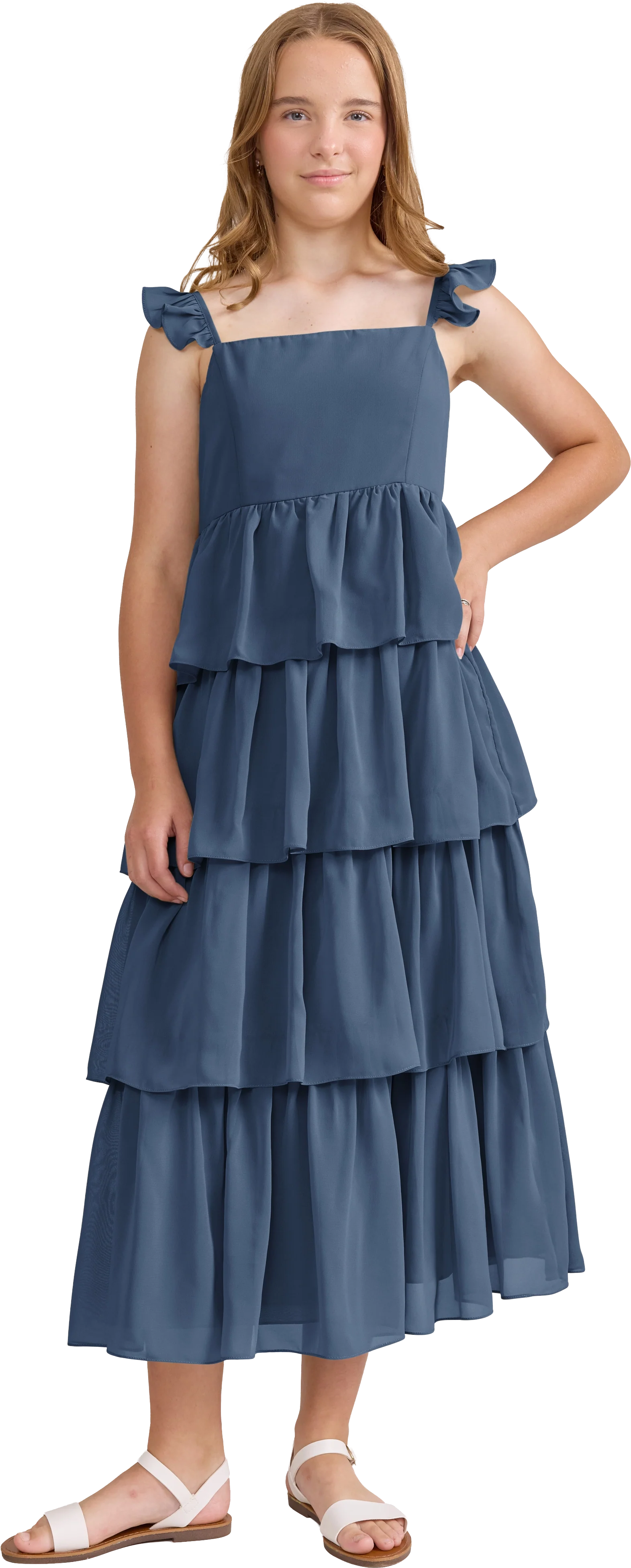 Juniors Poppy Chiffon Dress | Made To Order - Image 120