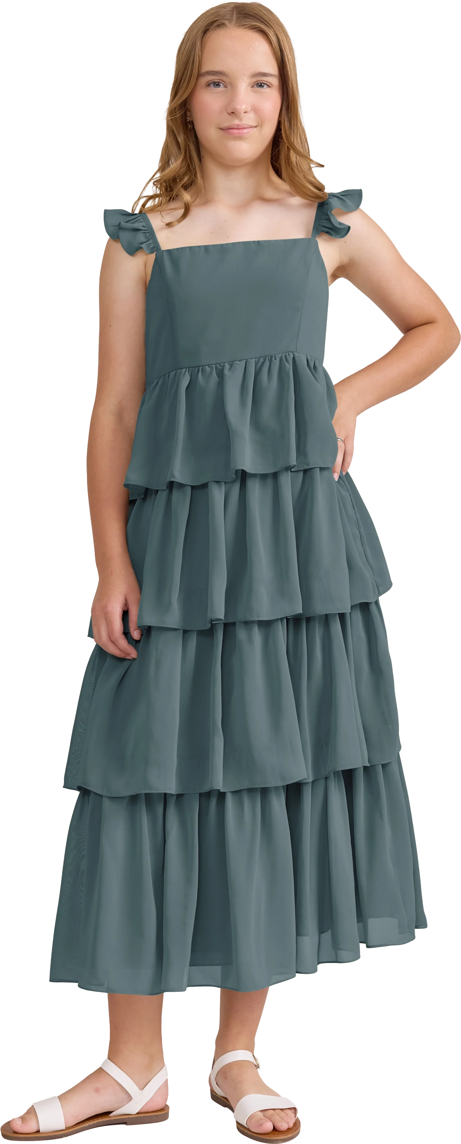 Juniors Poppy Chiffon Dress | Made To Order - Image 122